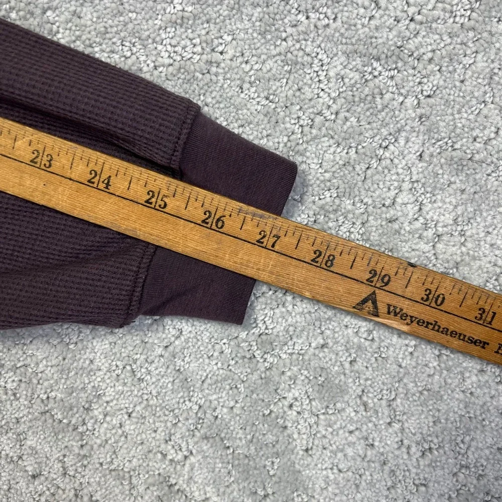 Rebels & Lovers Thermal Shirt Womens Large Purple Waffle Knit Cropped Pullover‎